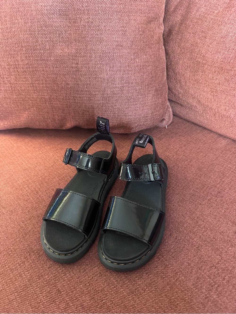 Kid’s Dr. Marten’s Buckle J Black Holographic Sandals- Children’s Size 13